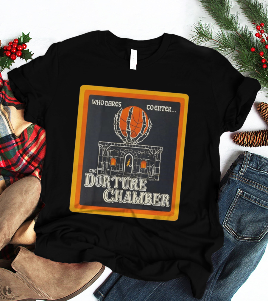 Who Dares To Enter The Dorture Chamber Basketball Spooky Castle T-Shirt