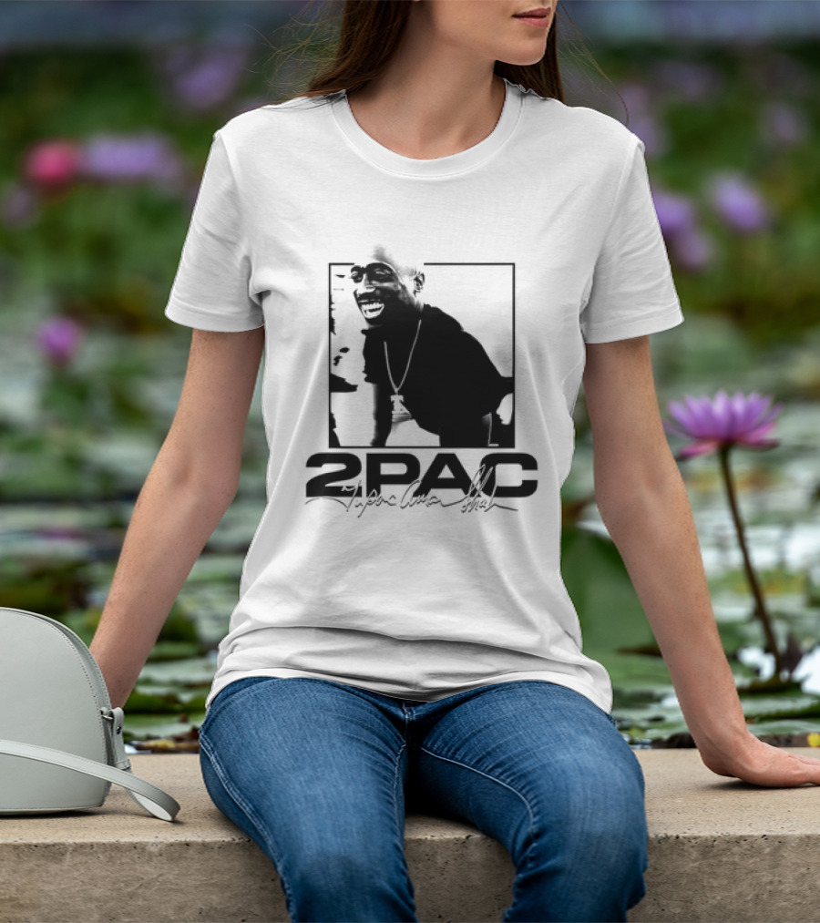 2pac Tupac Shakur Live And Die In LA Iconic Black And White T-Shirt