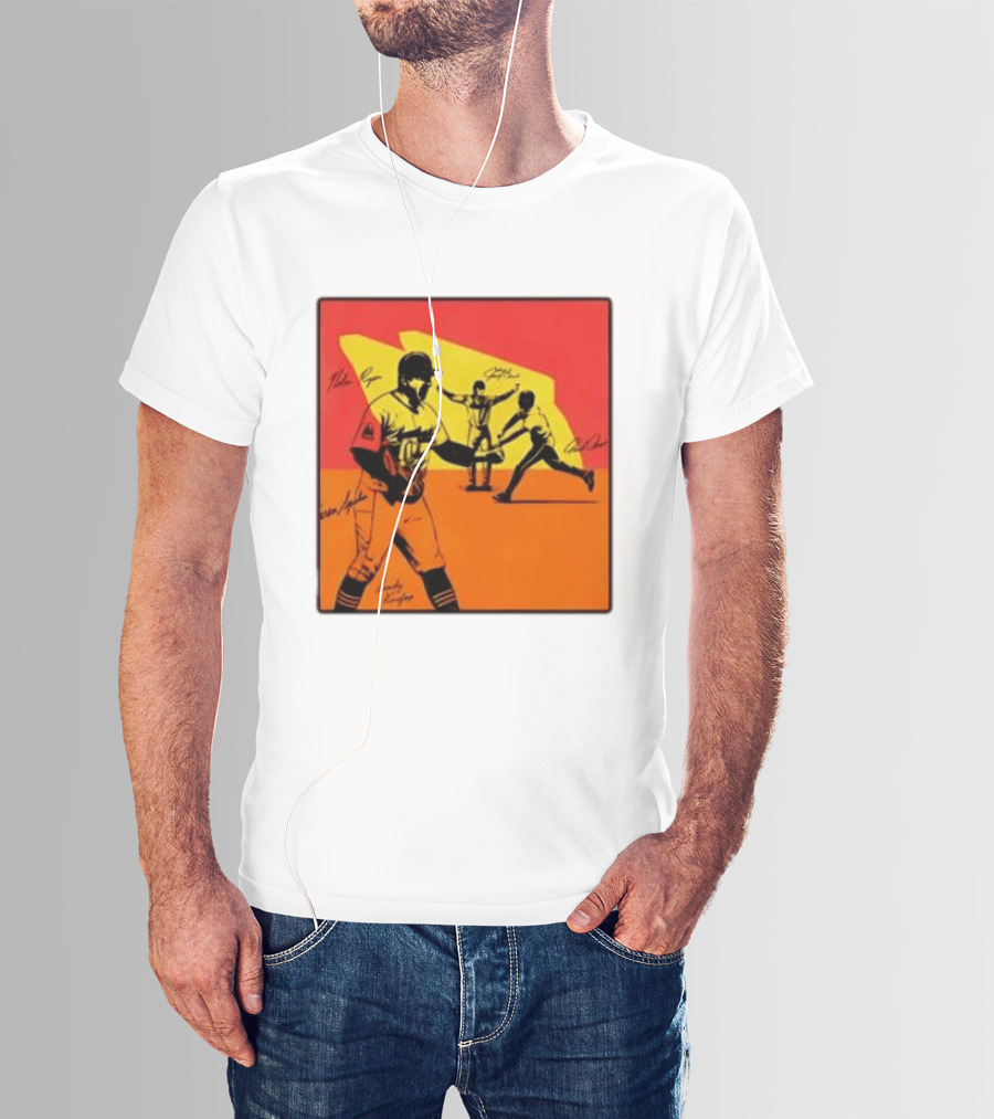 Cleveland Guardians Baseball Team Players Signatures Dynamic T-Shirt
