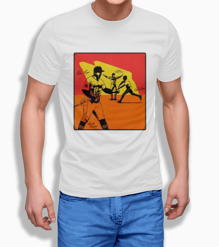 Cleveland Guardians Baseball Team Players Signatures Dynamic T-Shirt