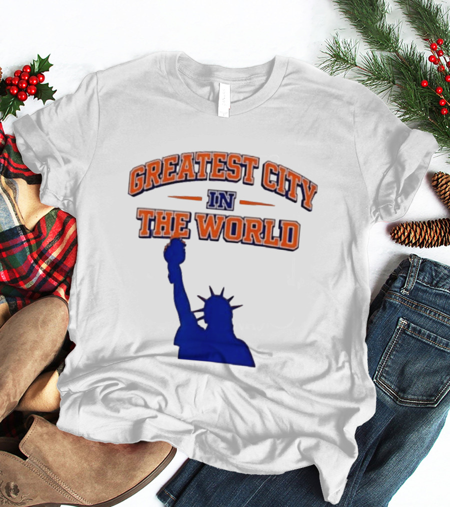 Greatest City In The World New York Knicks Statue Of Liberty T-Shirt