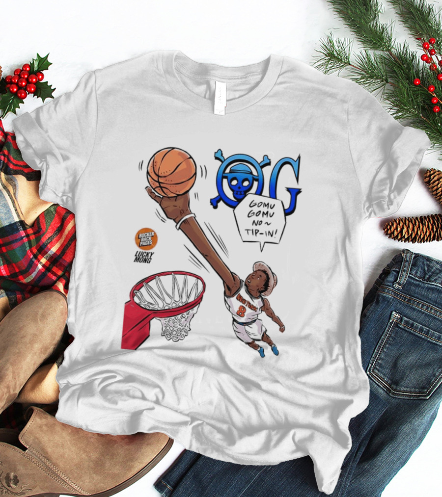 Kemba Walker New York Knicks Gomu Gomu No Tip In Basketball Manga T-Shirt