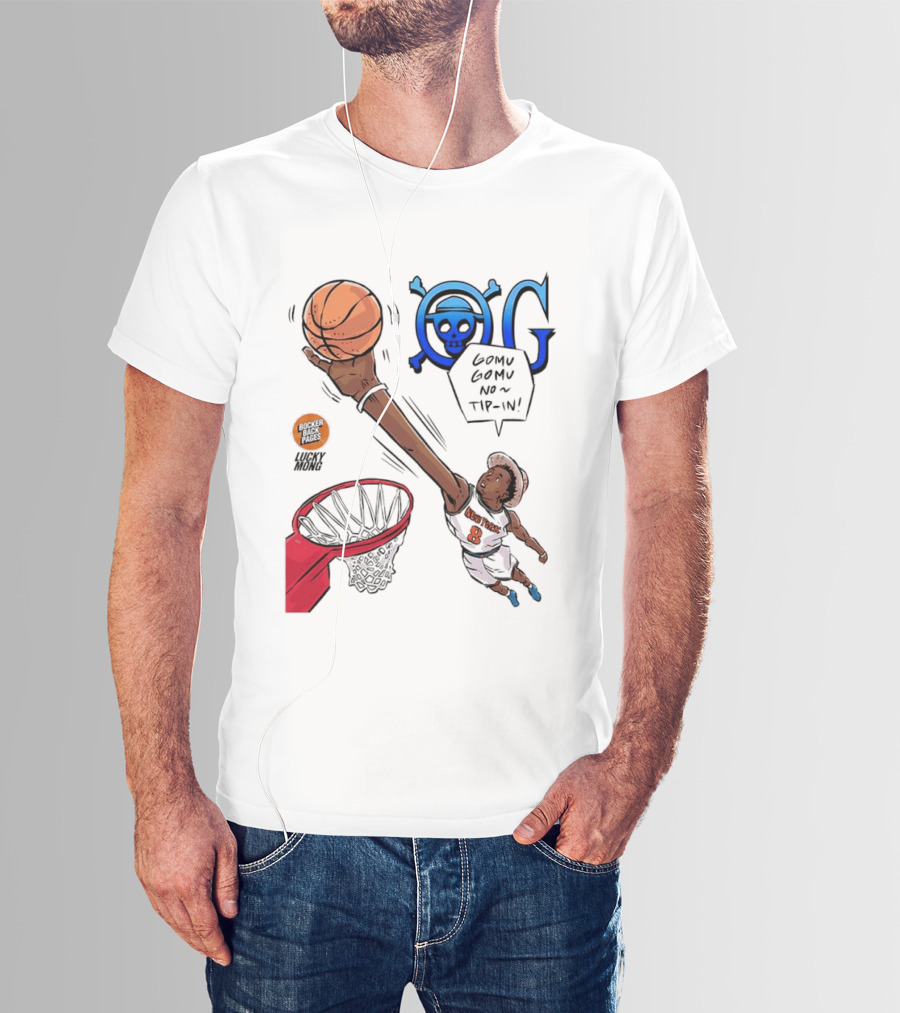 Kemba Walker New York Knicks Gomu Gomu No Tip In Basketball Manga T-Shirt
