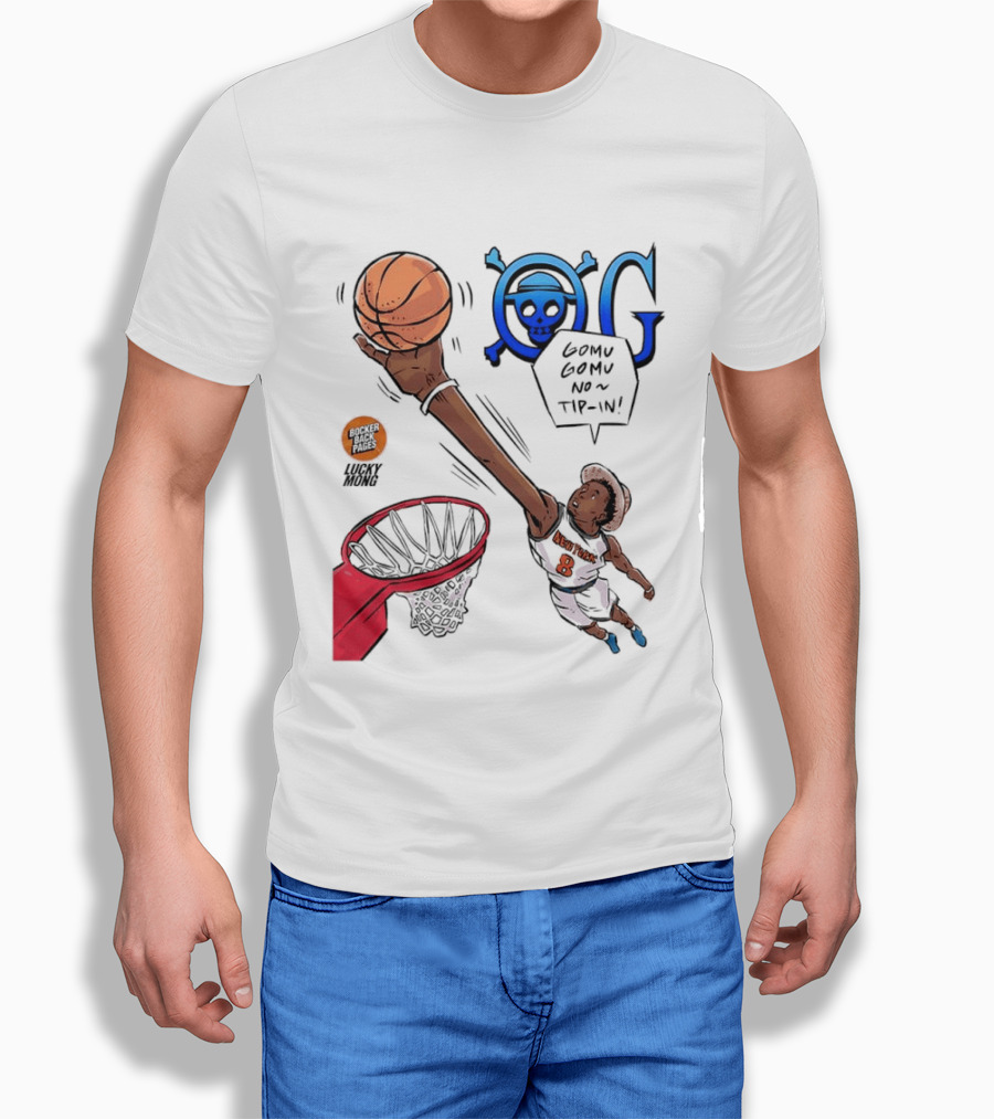 Kemba Walker New York Knicks Gomu Gomu No Tip In Basketball Manga T-Shirt