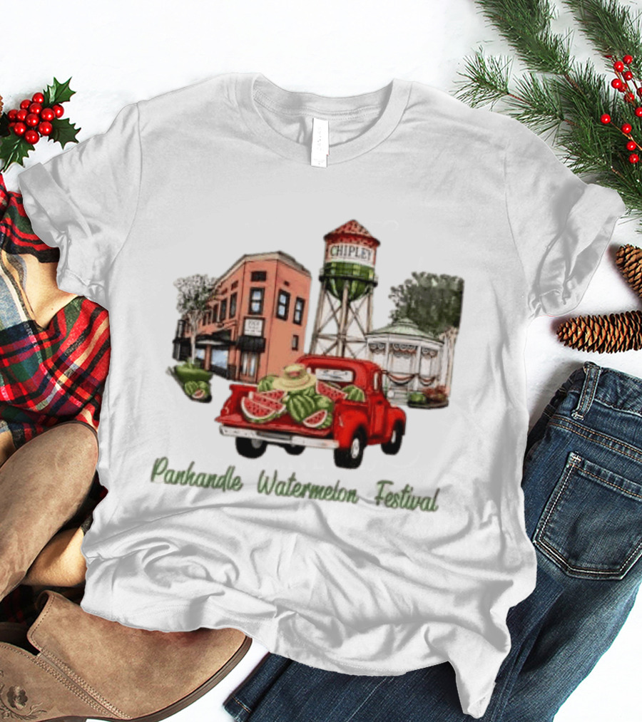 Panhandle Watermelon Festival Chipley Vintage Truck Scene T-Shirt