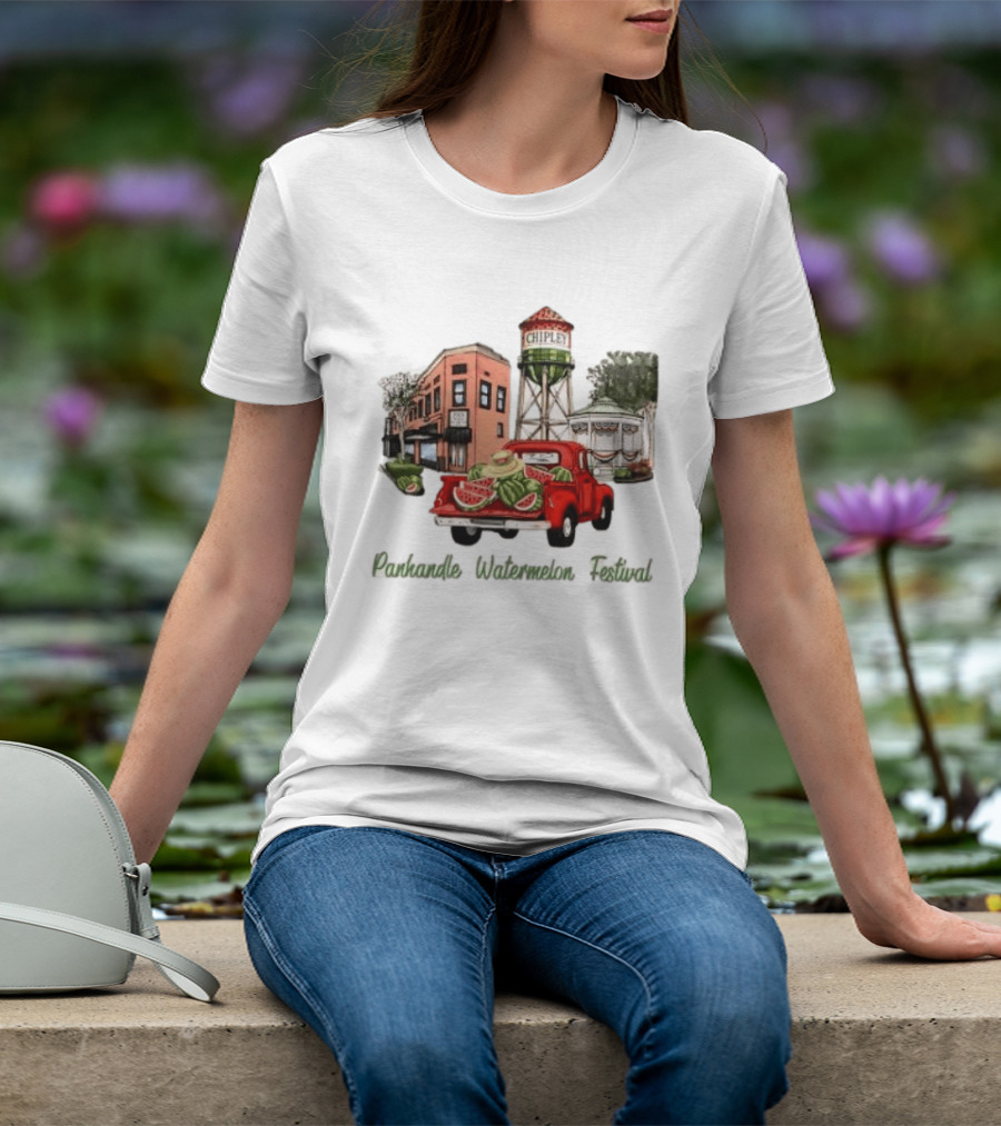 Panhandle Watermelon Festival Chipley Vintage Truck Scene T-Shirt