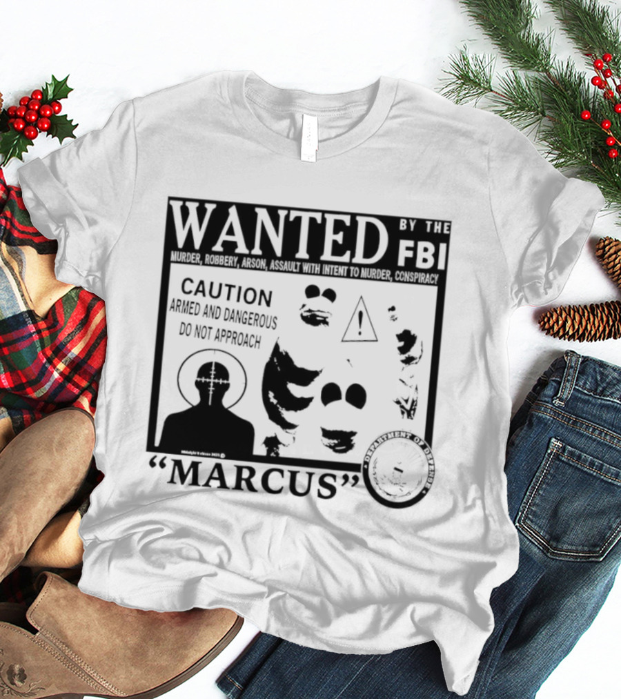 WANTED FBI Caution Marcus Cactus T-Shirt