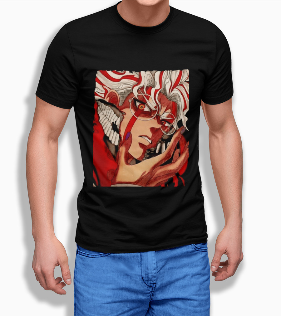 Akaza Kimetsu No Yaiba Upper Rank Three Anime T-Shirt