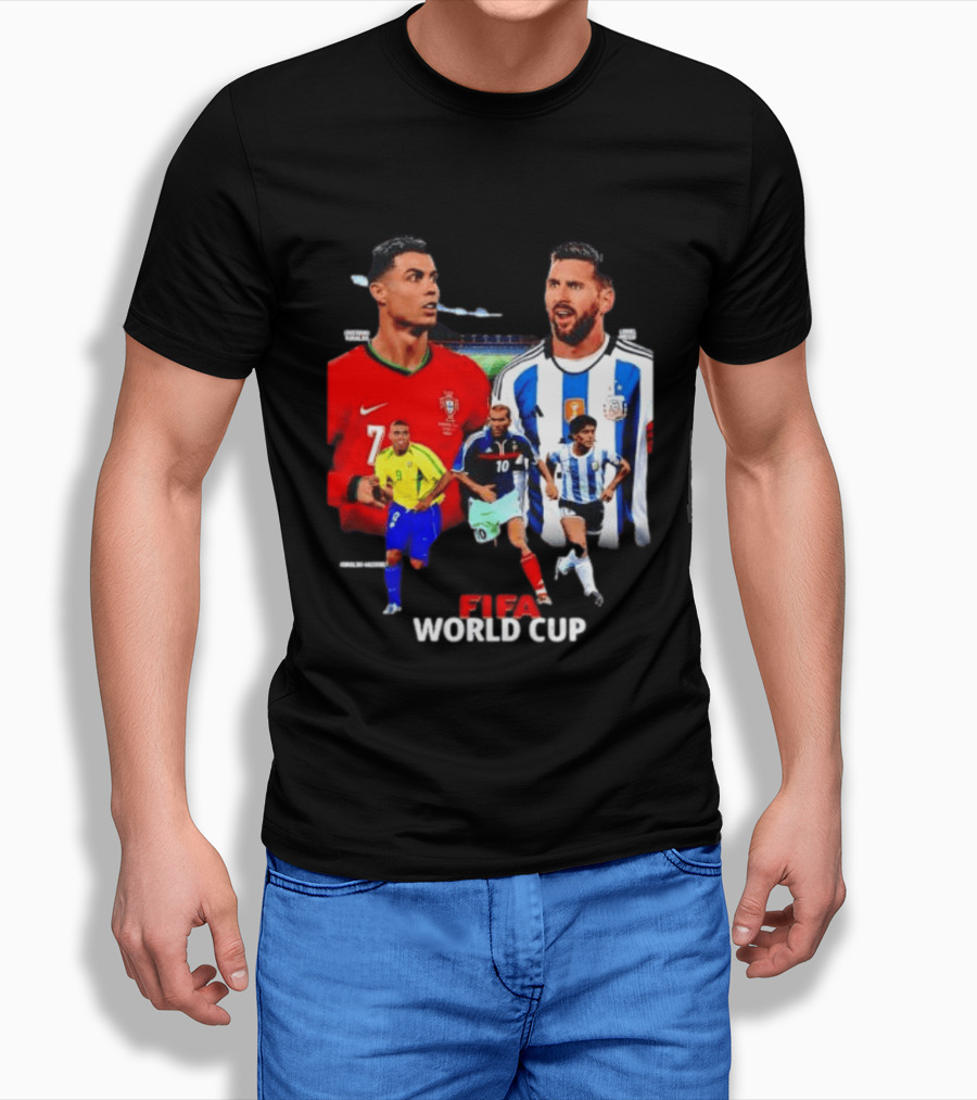Cristiano Ronaldo Lionel Messi FIFA World Cup Ronaldo Nazario Zinedine Zidane Diego Maradona T-Shirt