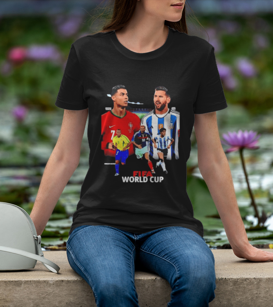 Cristiano Ronaldo Lionel Messi FIFA World Cup Ronaldo Nazario Zinedine Zidane Diego Maradona T-Shirt