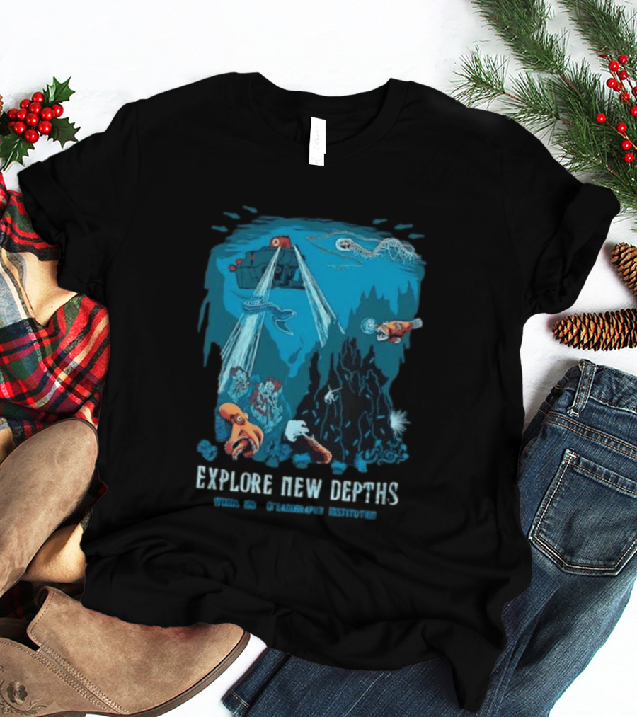 Explore New Depths Woods Hole Oceanographic Institution Submarine Adventure Ocean Exploration T-Shirt