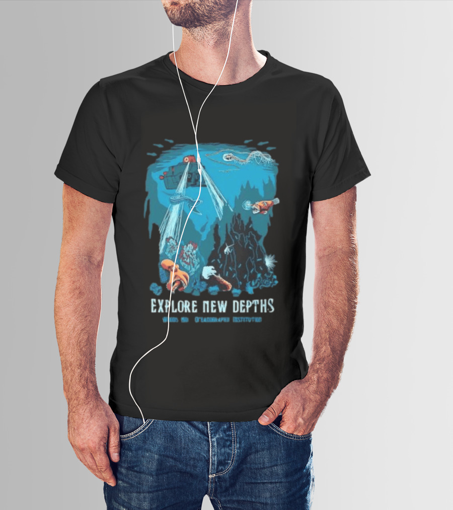 Explore New Depths Woods Hole Oceanographic Institution Submarine Adventure Ocean Exploration T-Shirt