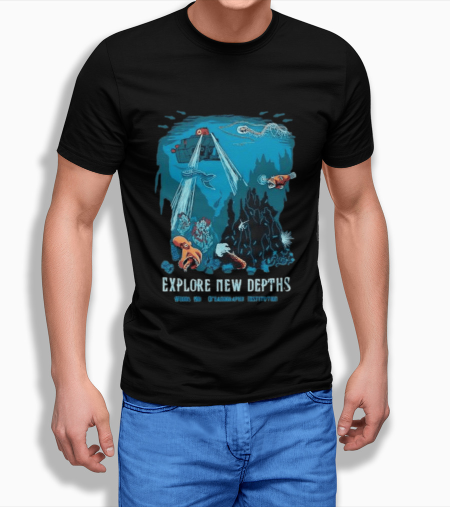 Explore New Depths Woods Hole Oceanographic Institution Submarine Adventure Ocean Exploration T-Shirt