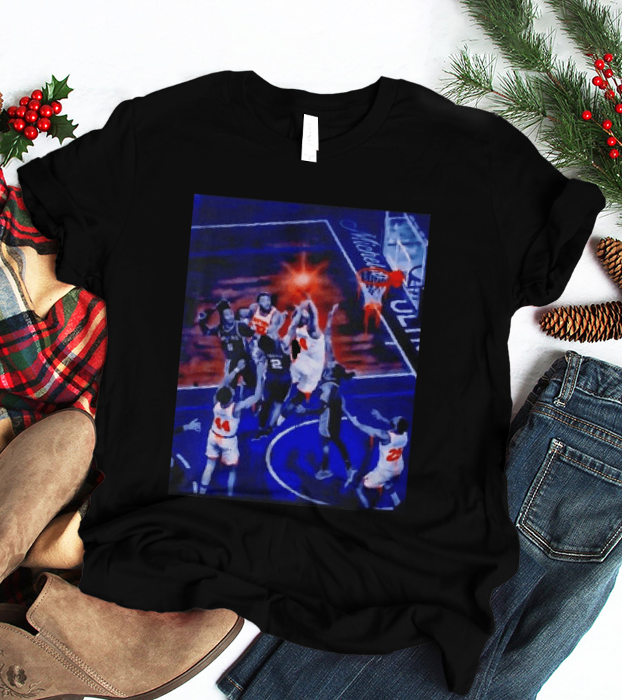 Jalen Brunson New York Knicks NBA Game Action Michelob Ultra Basketball Scene T-Shirt