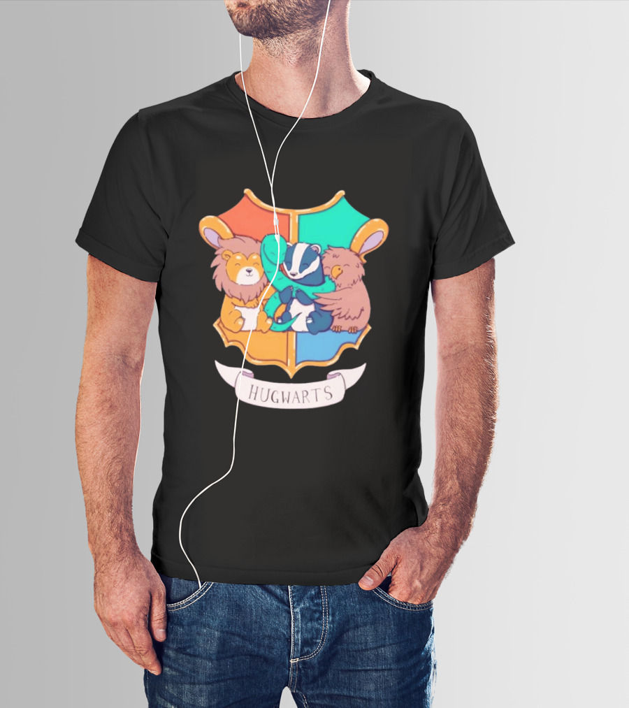 Hugwarts Lion Snake Badger Eagle T-Shirt