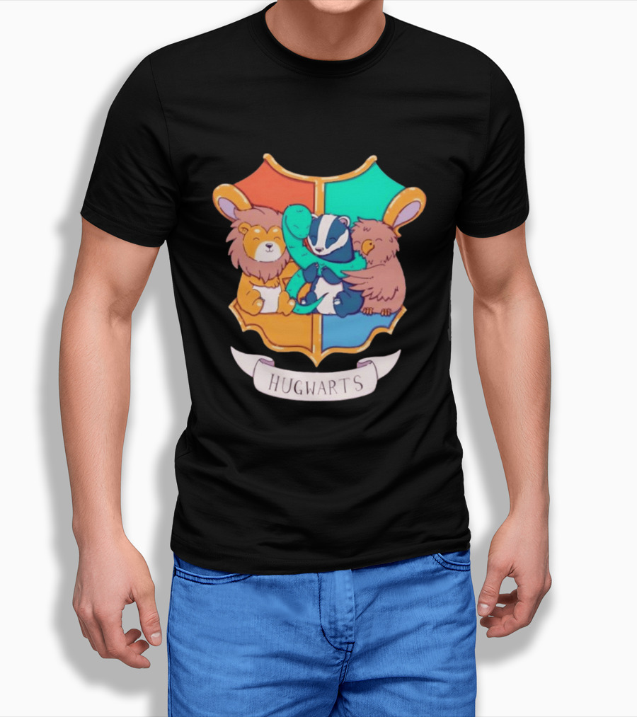 Hugwarts Lion Snake Badger Eagle T-Shirt
