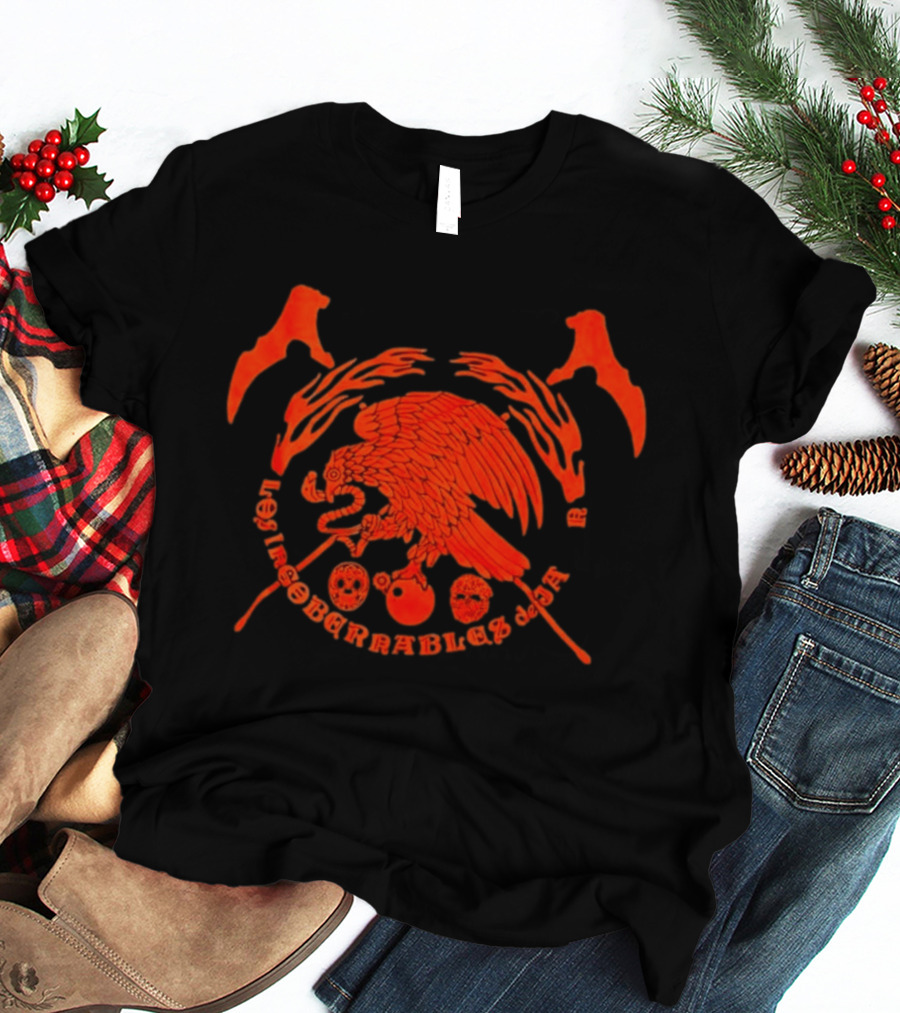 Mexican Eagle Los Irreborrables De Japor Skull T-Shirt