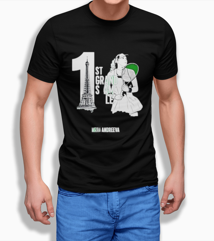 Paris Tennis Victory Mirra Andreeva 1st Grand Slam Title T-Shirt