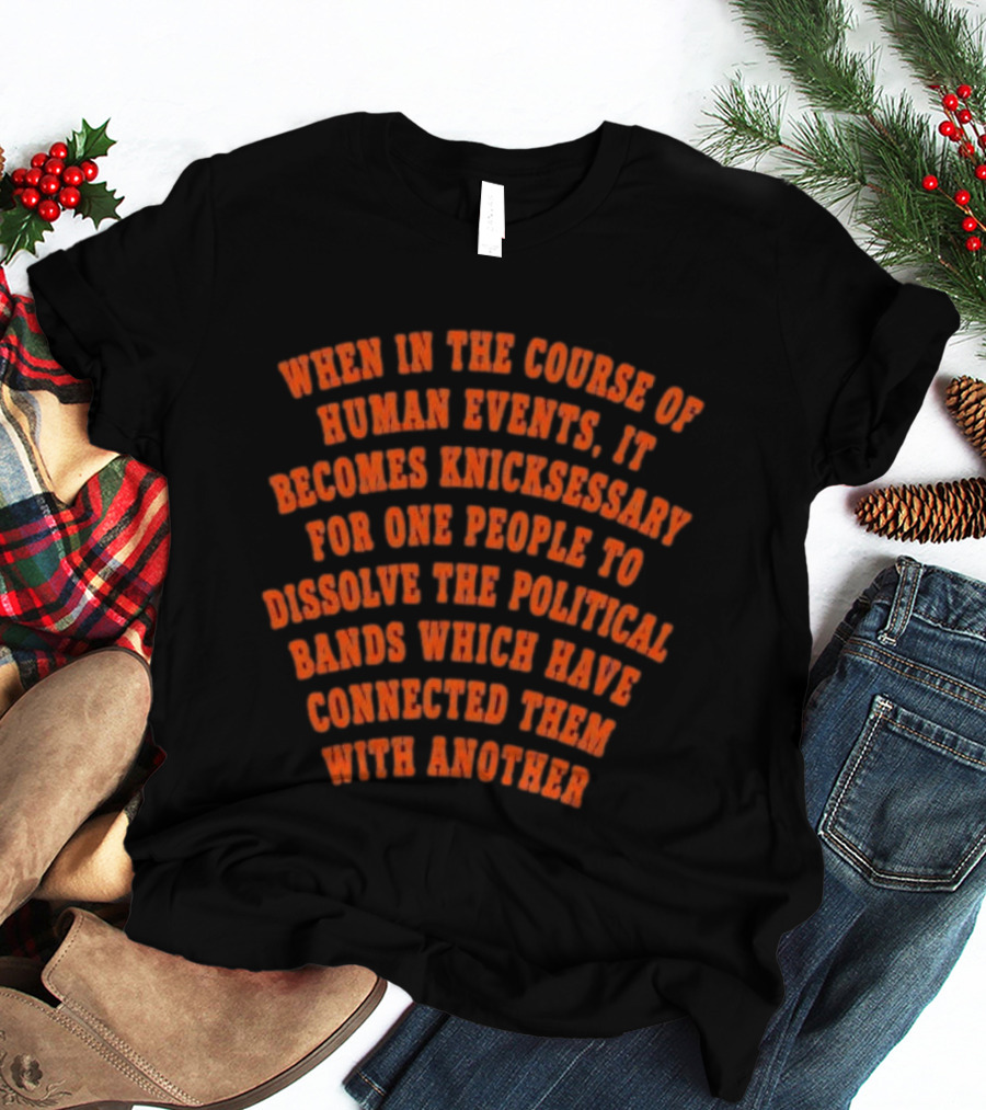 New York Knicks Necessary Political Bands Connection Dissolve T-Shirt