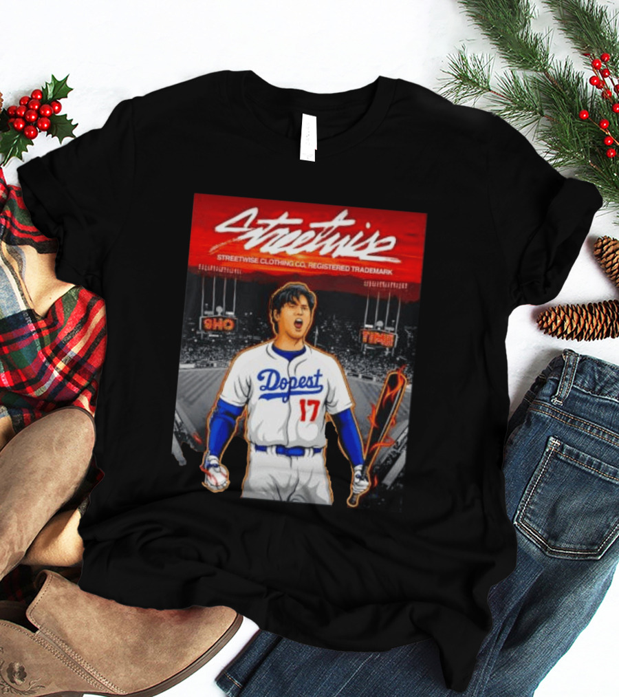 Shohei Ohtani Streetwise Dopest 17 Los Angeles Dodgers Baseball Stadium T-Shirt