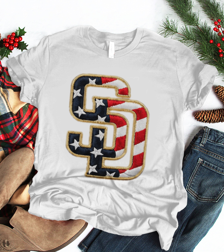 2026 Padres Fourth Of July Stars And Stripes SD T-Shirt