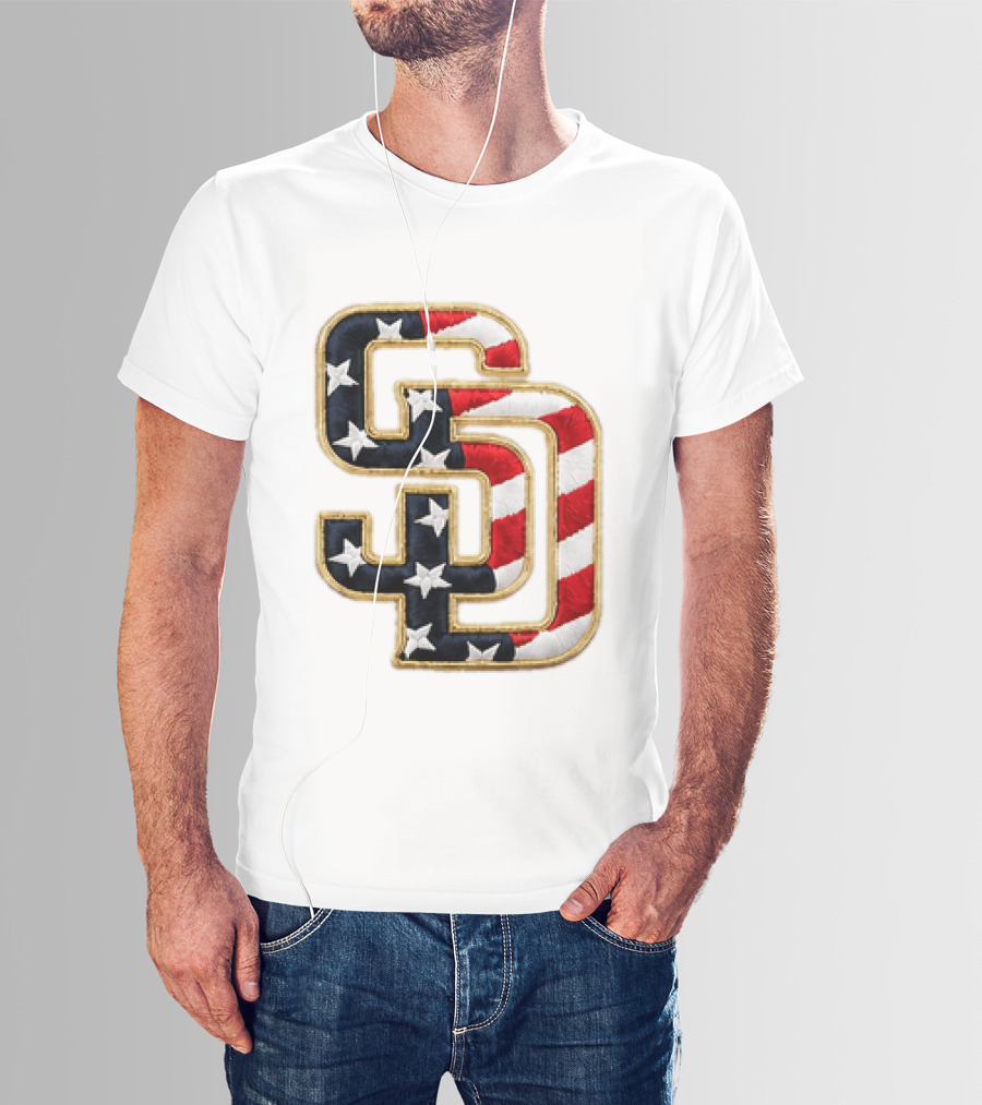 2026 Padres Fourth Of July Stars And Stripes SD T-Shirt