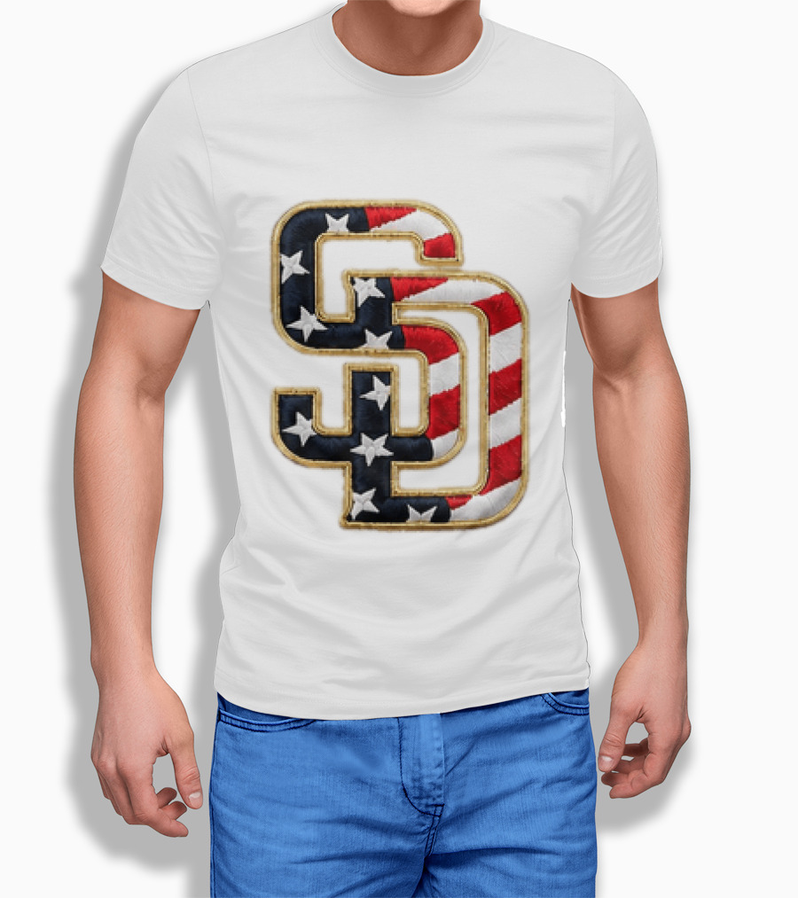 2026 Padres Fourth Of July Stars And Stripes SD T-Shirt