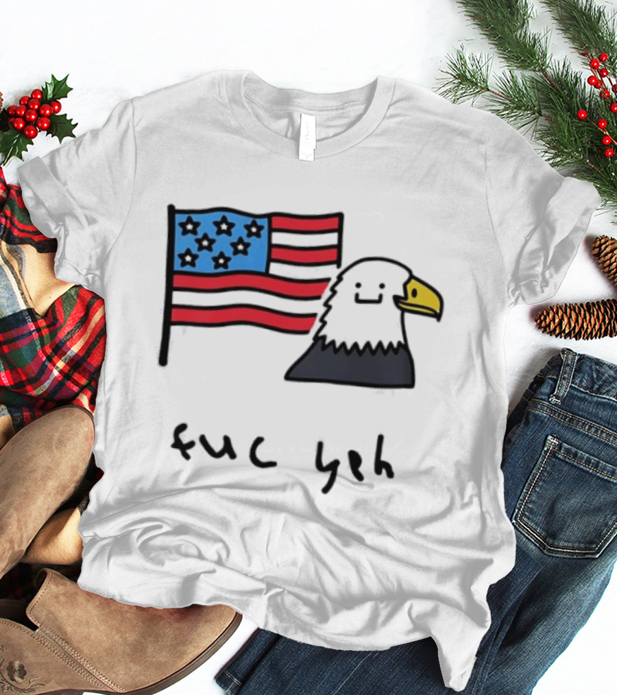 Bald Eagle United States Flag Patriotic Meme Fuc Yeh T-Shirt