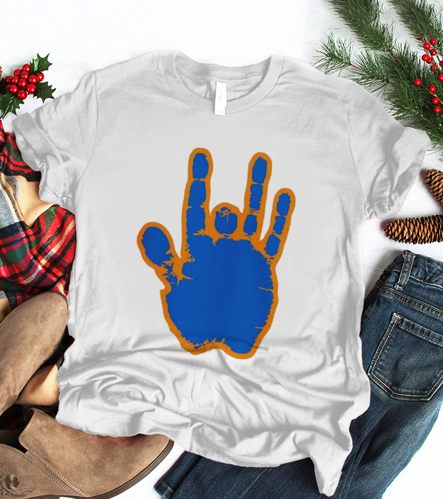 Florida Gators Blue And Orange Handprint Gesture T-Shirt