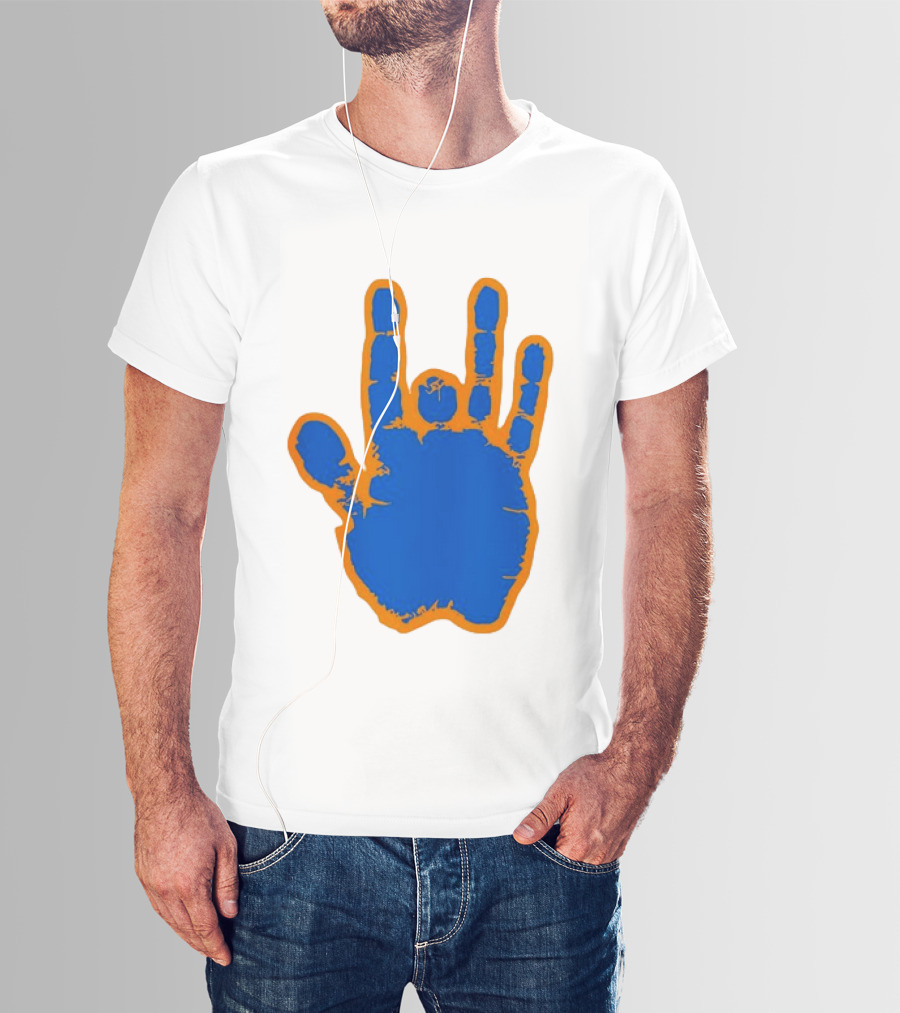 Florida Gators Blue And Orange Handprint Gesture T-Shirt