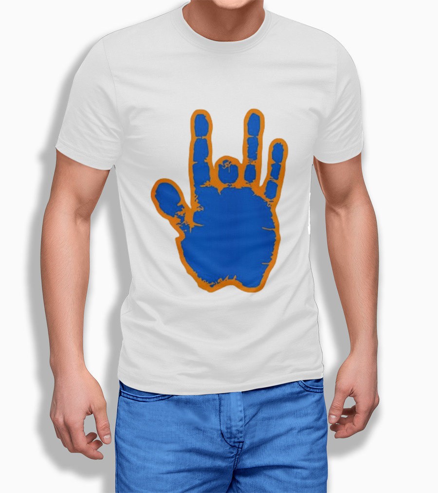 Florida Gators Blue And Orange Handprint Gesture T-Shirt