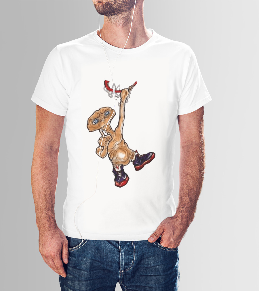 E The Extra Terrestrial Dunk Basketball Alien Retro Sneakers T-Shirt
