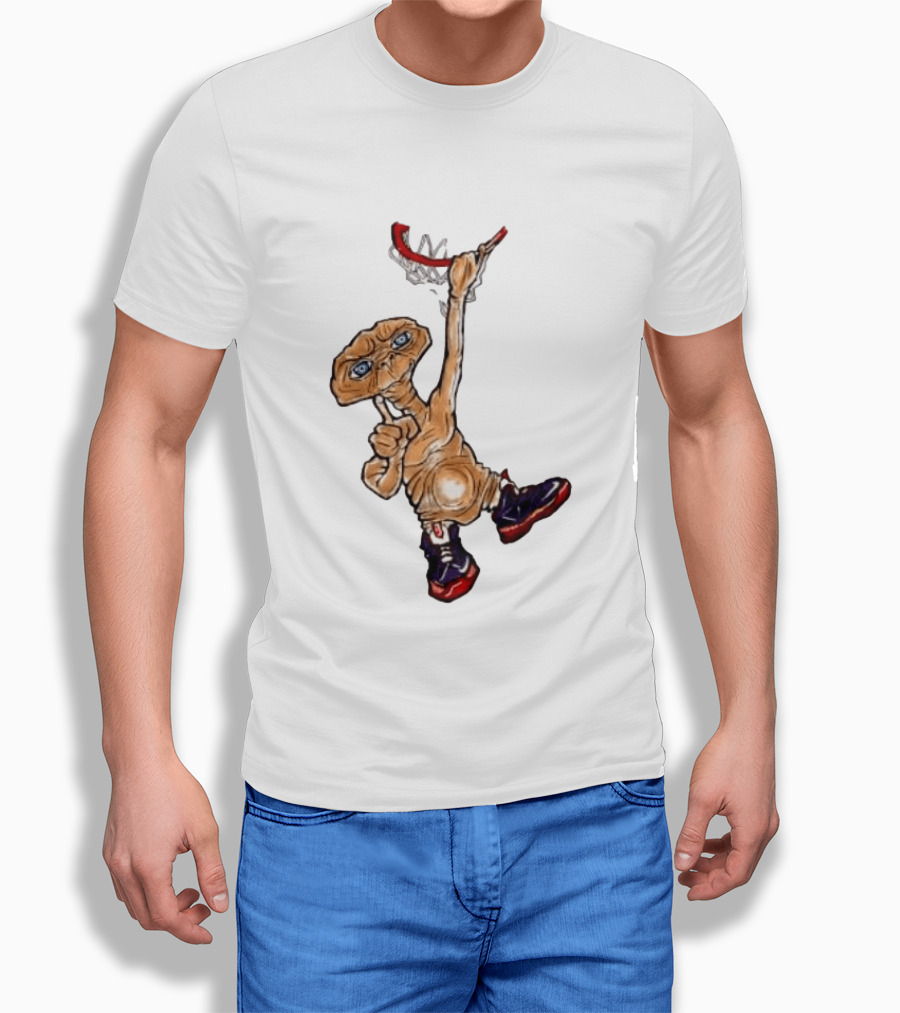 E The Extra Terrestrial Dunk Basketball Alien Retro Sneakers T-Shirt
