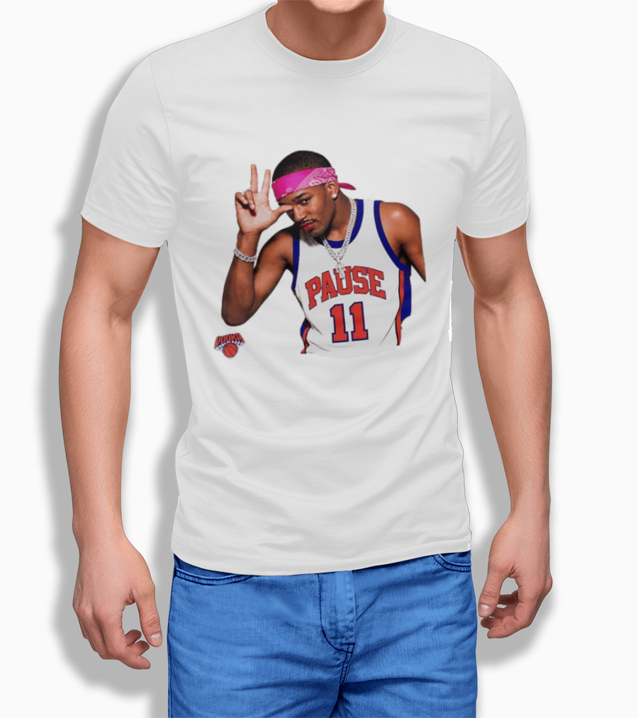 Pause Brunson 11 New York Knicks Basketball Icon Nodoka T-Shirt