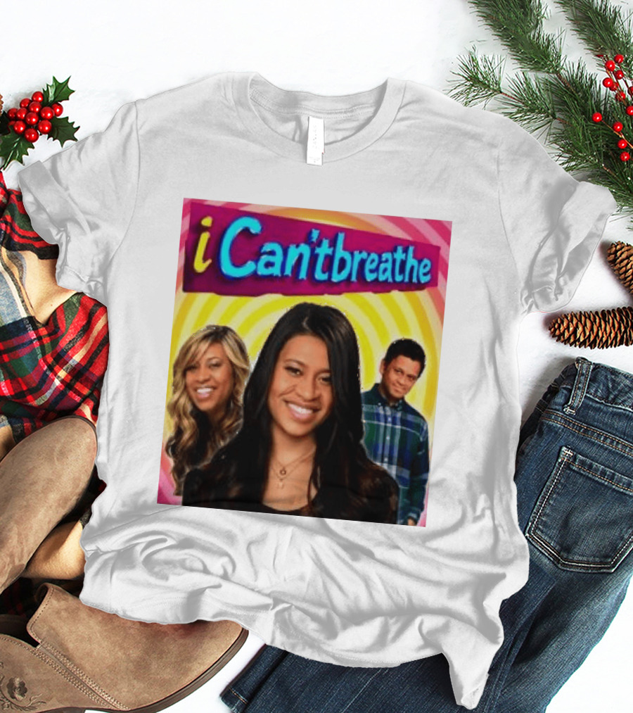 I Cantbreathe Meme Parody With Colorful Background And Smiling Characters T-Shirt