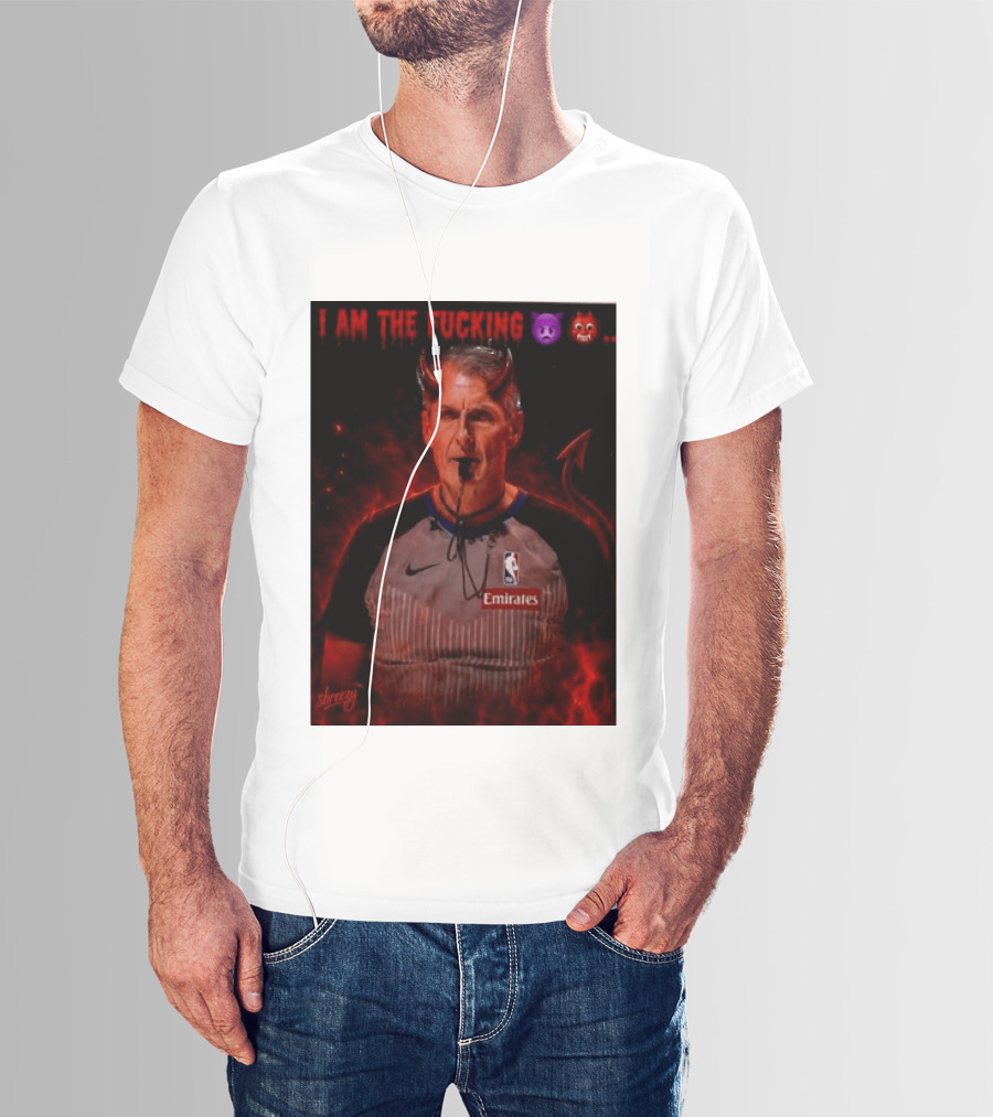 I Am The Fucking Emoji Devil Scott Foster NBA Referee Emirate T-Shirt