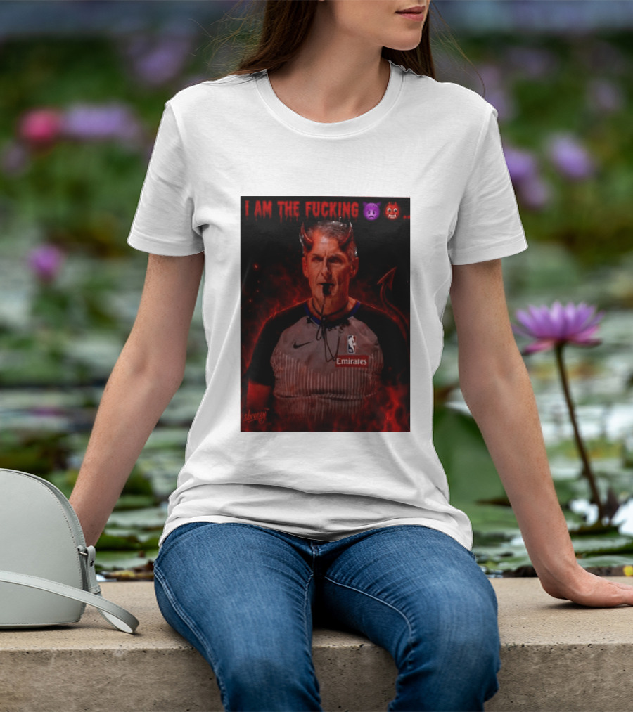 I Am The Fucking Emoji Devil Scott Foster NBA Referee Emirate T-Shirt