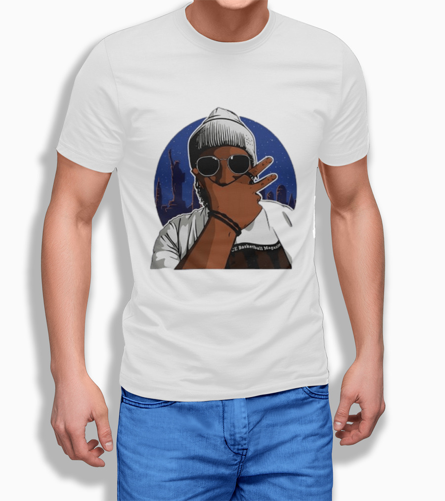 Jalen Brunson New York Knicks NBA Basketball Magazine Skyline T-Shirt