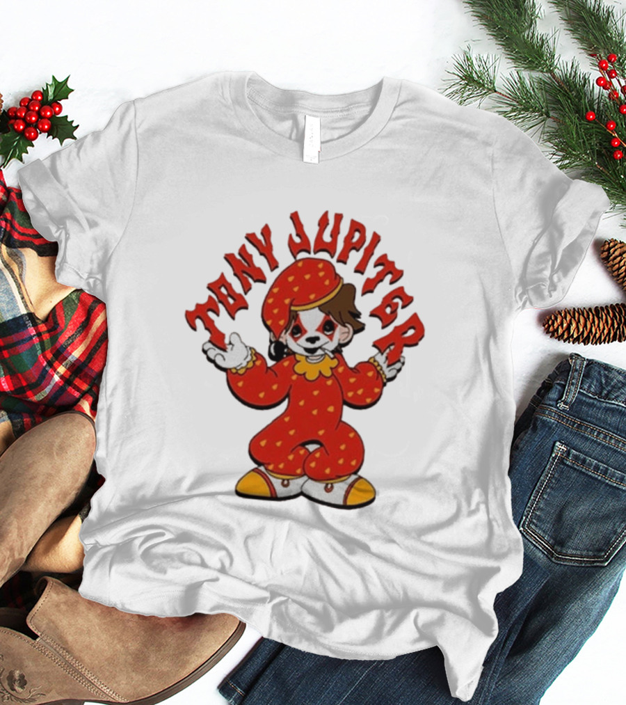 Tony Jupiter Clown Costume Red With White And Yellow T-Shirt