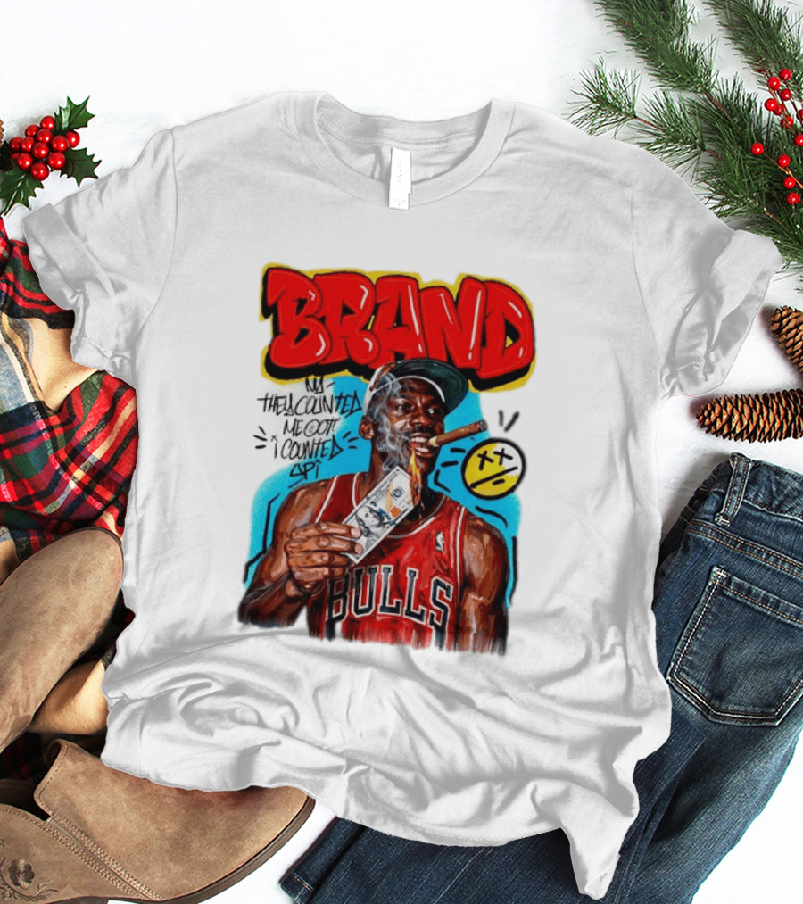 BRAND Michael Jordan Chicago Bulls NBA They Counted Me Out I Counted Spit T-Shirt