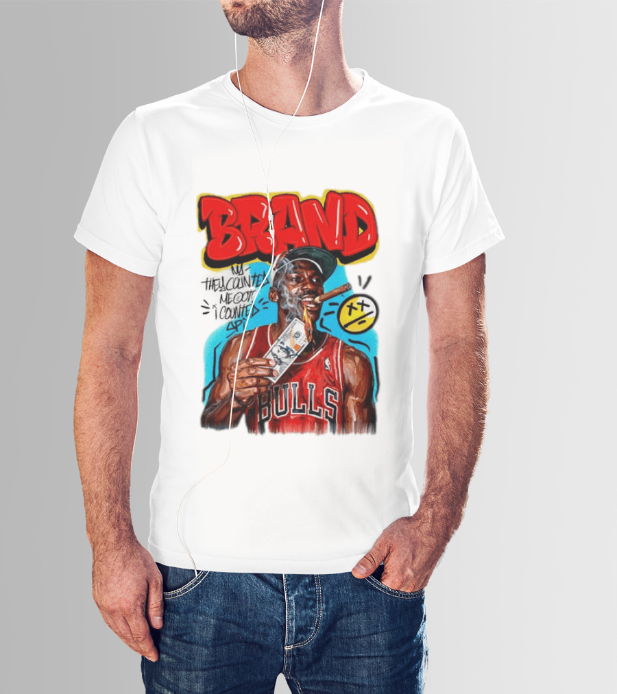 BRAND Michael Jordan Chicago Bulls NBA They Counted Me Out I Counted Spit T-Shirt