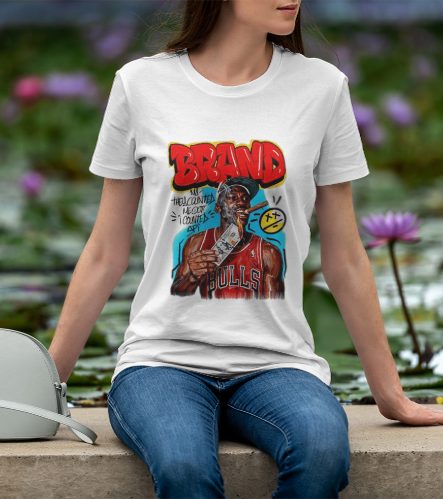 BRAND Michael Jordan Chicago Bulls NBA They Counted Me Out I Counted Spit T-Shirt