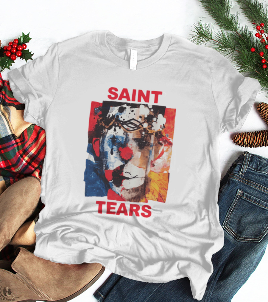 Miles McBride Saint Tears Colorful Artistic Face T-Shirt