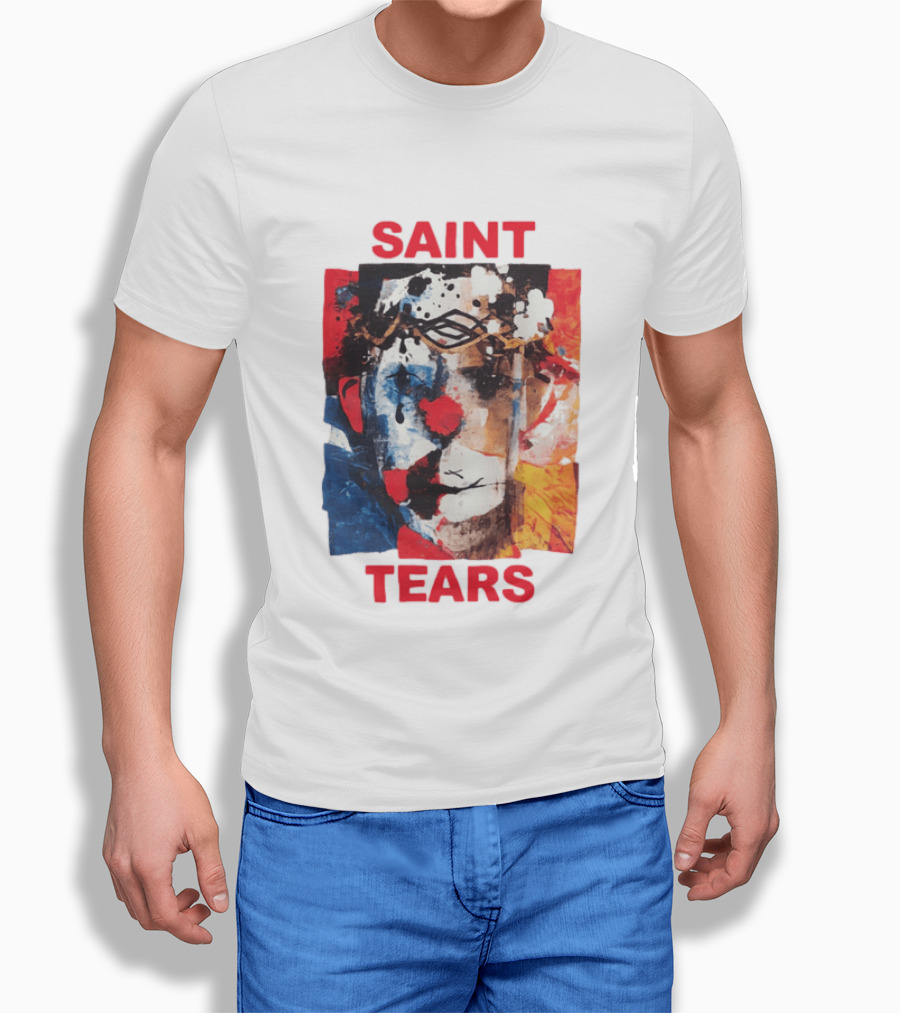 Miles McBride Saint Tears Colorful Artistic Face T-Shirt