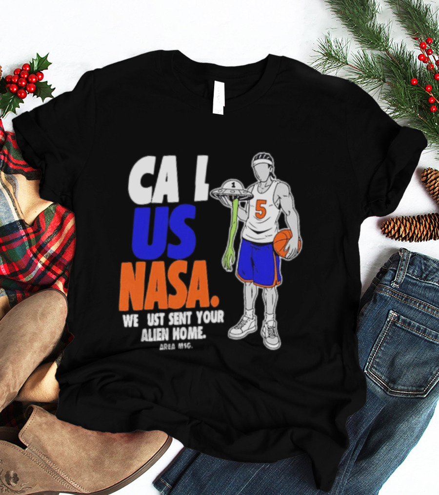 CA I US NASA We Just Sent Your Alien Home Basketball Player T-Shirt