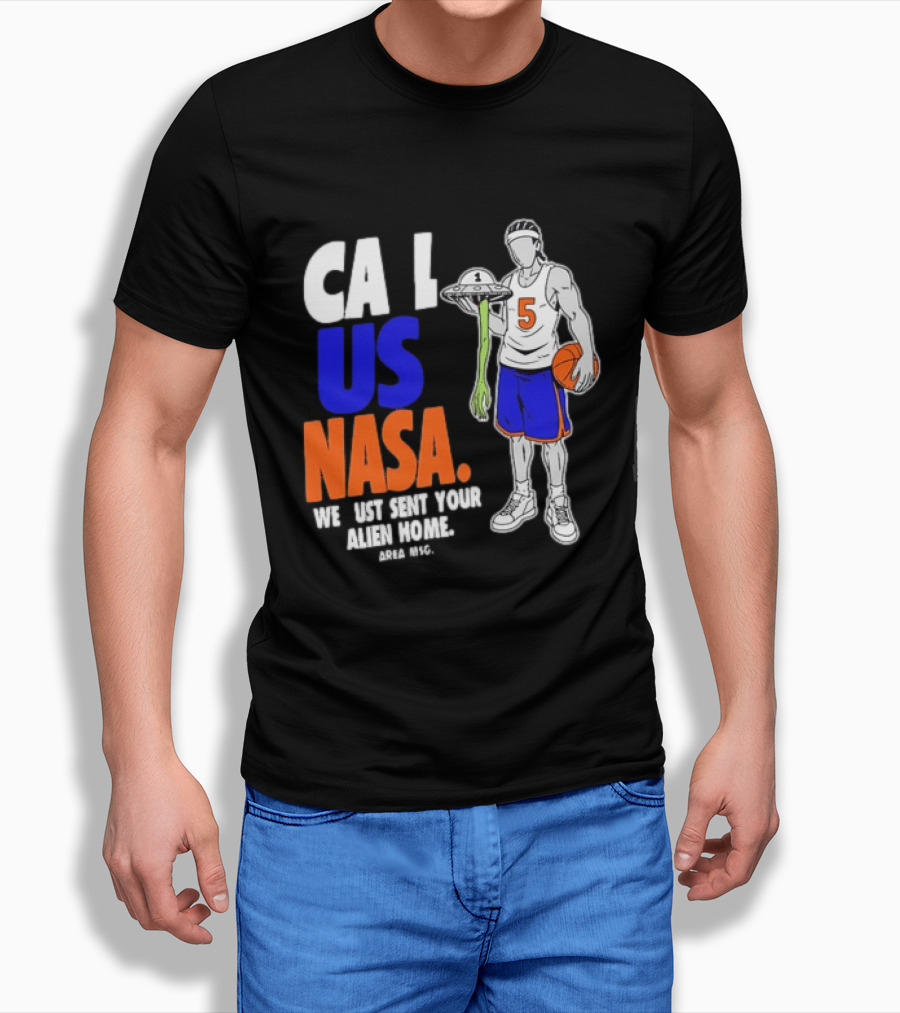 CA I US NASA We Just Sent Your Alien Home Basketball Player T-Shirt