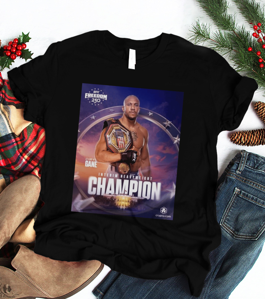 UFC Freedom 250 Ciryl Gane Interim Heavyweight Champion Crypto.com T-Shirt
