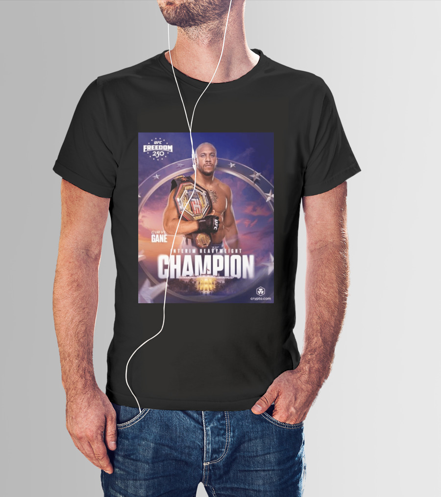 UFC Freedom 250 Ciryl Gane Interim Heavyweight Champion Crypto.com T-Shirt