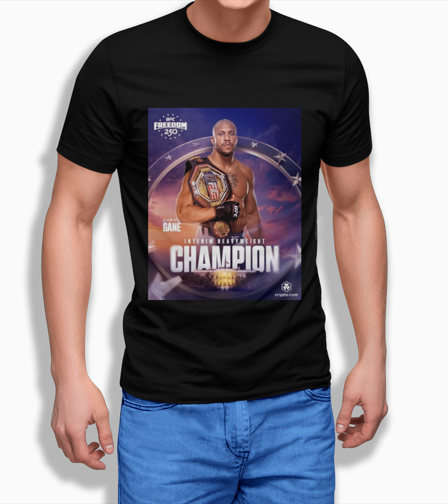 UFC Freedom 250 Ciryl Gane Interim Heavyweight Champion Crypto.com T-Shirt