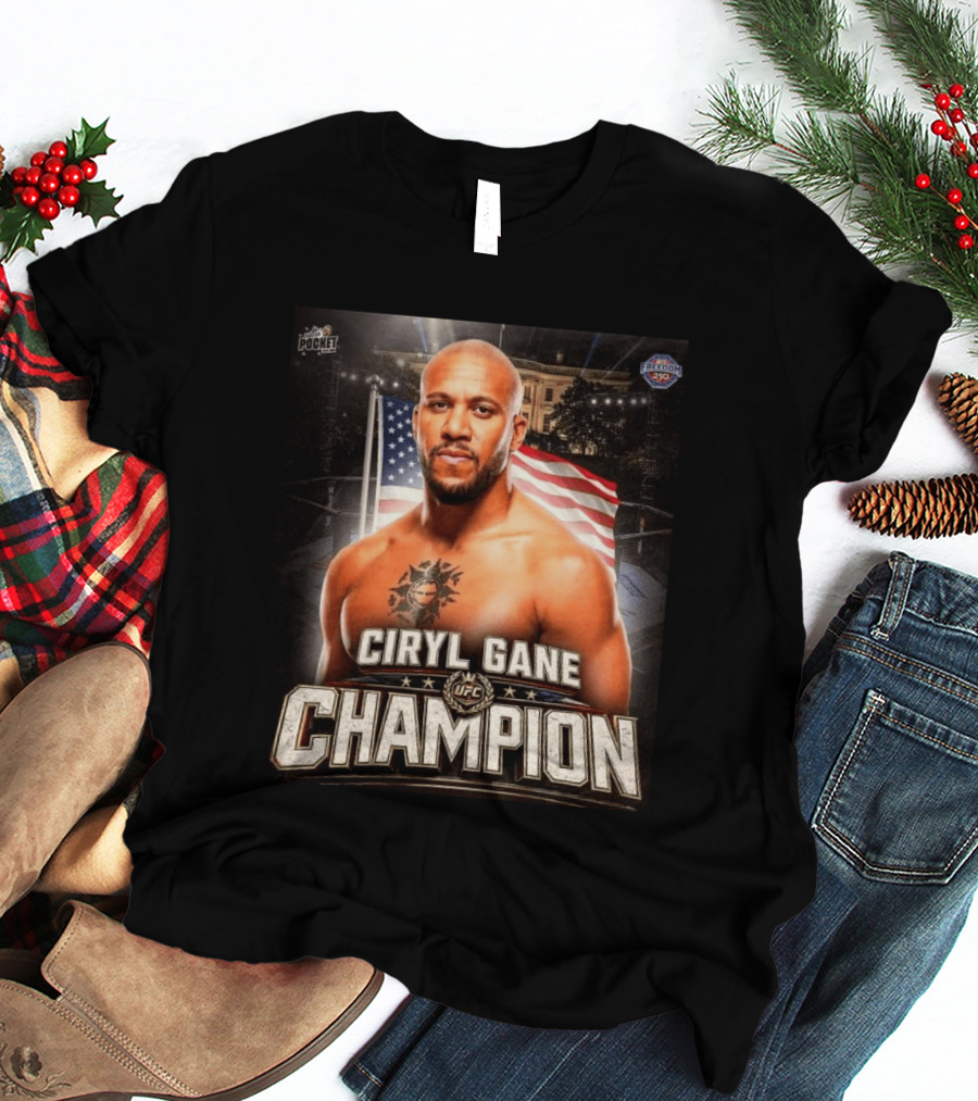 Ciryl Gane Champion UFC American Pride T-Shirt